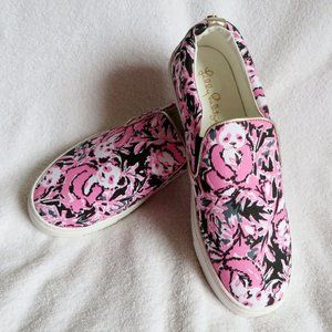 NEW Lilly Pulitzer Julie Sneaker Panda slip ons 9